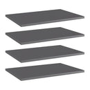 Bookshelf Boards 4 Pcs High Gloss Grey 60X40 Cm Chipboard