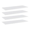 Bookshelf Boards 4 Pcs High Gloss White 100X40 Cm Chipboard