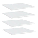 Bookshelf Boards 4 Pcs High Gloss White 40X40 Cm Chipboard