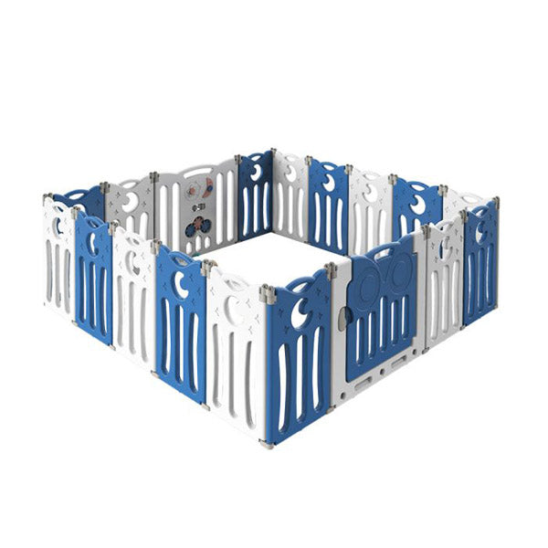 Kids Baby Playpen Foldable Child Safety Gate Toddler Fence Blue