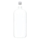 White 1L Plastic Pet Boston Bottle Neck Screw Cap Round Food Safe