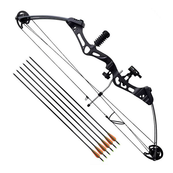 Adult Compound Bow With Accessories And Fiberglass Arrows