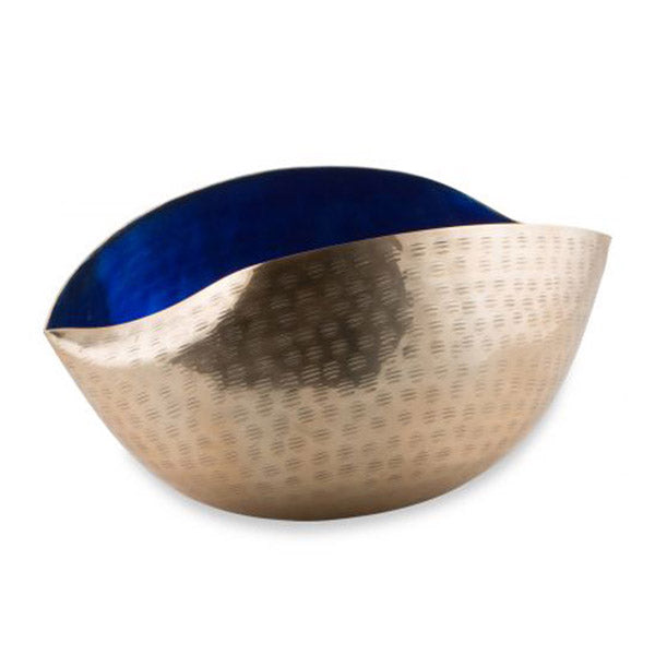 Cone Bowl Aluminium And Enamel Cobalt Blue 40X22X17Cm