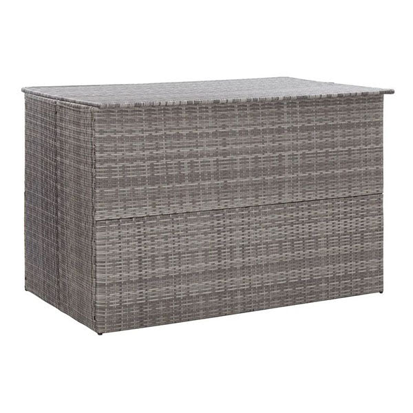 Garden Storage Box Grey 150X100X100 Cm Poly Rattan