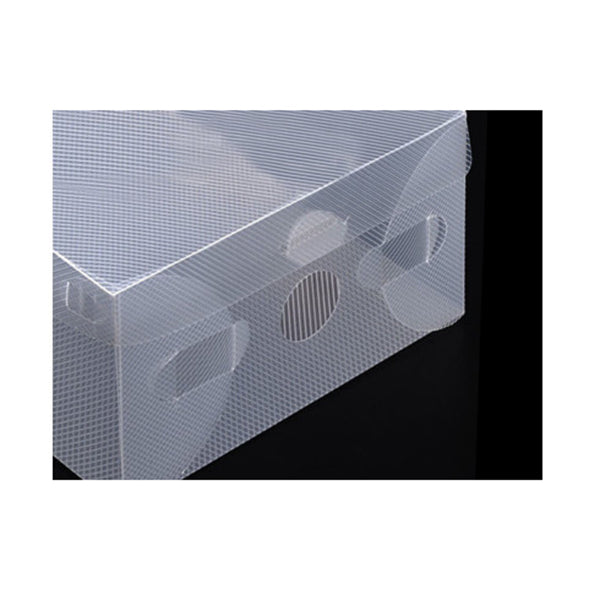 40Pcs Clear Shoe Storage Box Transparent Foldable Stackable Boxes