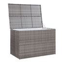 Garden Storage Box Grey 150X100X100 Cm Poly Rattan