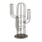 Iron Cactus Bud Vase Holder With Three Glass Tubes
