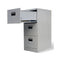 File Cabinet With 3 Drawers Grey Steel