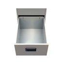 File Cabinet With 3 Drawers Grey Steel