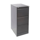 Move Vertical Filing Cabinet Assembled Black Ripple