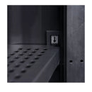 Garden Storage Cabinet With 3 Shelves Black And Grey