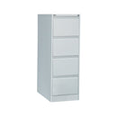 Move Vertical Filing Cabinet Assembled Silver Grey