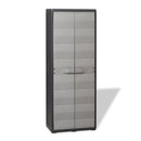 Garden Storage Cabinet With 3 Shelves Black And Grey