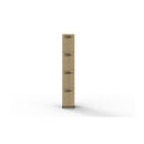 Space 4 Door Melamine Locker 1850Mm H X 305Mm W X 455Mm D Oak
