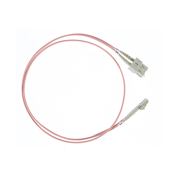 10M Lc Sc Om4 Multimode Fiber Optic Cable 2 Mm Salmon Pink
