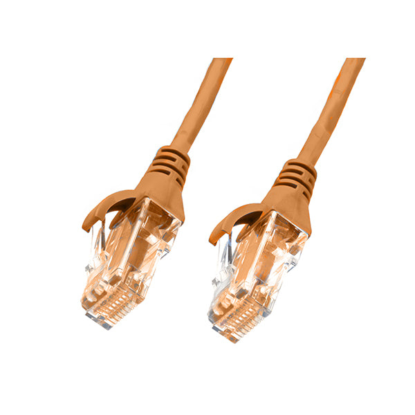 Cat 6 Rj45 Rj45 Ultra Thin Lszh Network Cables Orange