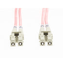 Lc Lc Om4 Multimode Fiber Optic Cable 2 Mm Oversleeving Salmon Pink