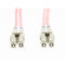 Lc Lc Om4 Multimode Fiber Optic Cable 2 Mm Oversleeving Salmon Pink