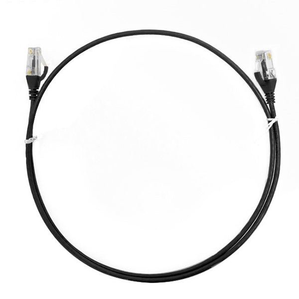 Cat 6 Rj45 Rj45 Ultra Thin Lszh Network Cables Black