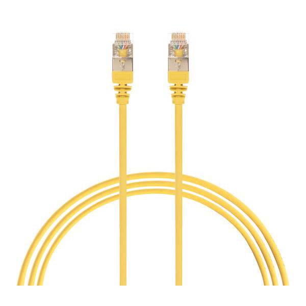 Cat 6A Rj45 S Ftp Thin Lszh 30 Awg Network Cable Yellow