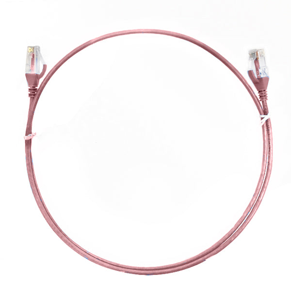 Cat 6 Rj45 Rj45 Ultra Thin Lszh Network Cables Pink