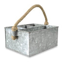 Caddy With Rope Handle Silver Oxidize