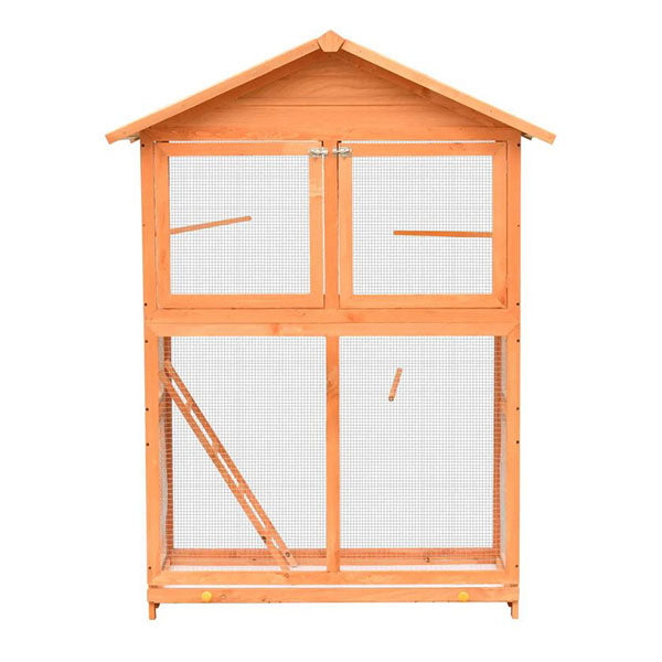 Bird Cage Solid Pine And Fir Wood 120X60X168 Cm