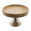 Wooden Cake Stand With Aluminium Foot 30Cm