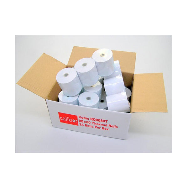 Calibor Thermal Paper 80Mm X 80Mm 24 Rolls Per Box