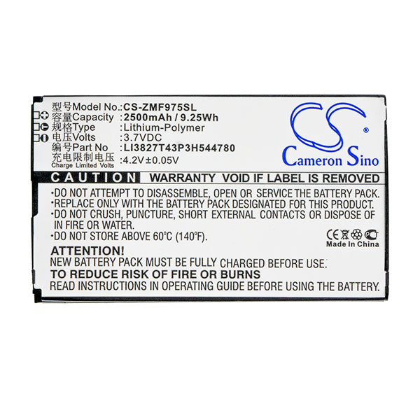 Cameron Sino Zmf975Sl 2500Mah Battery For Softbank And Zte Hotspot