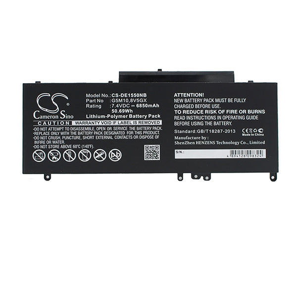 Cameron Sino De1550Nb 6850Mah Battery For Dell Notebook Laptop