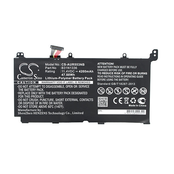 Cameron Sino Aur553Nb 4200Mah Battery For Asus Notebook Laptop