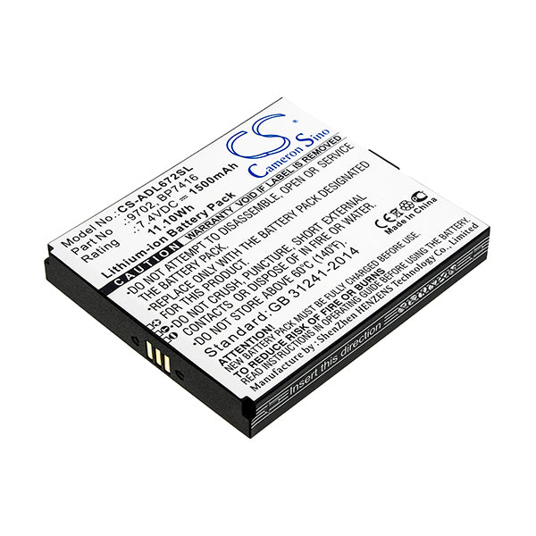 Cameron Sino Adl672Sl 1500Mah Battery Additel Survey Test Equipment