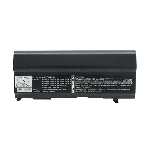 Cameron Sino Tom40Hb 8800Mah Battery For Toshiba Notebook Laptop