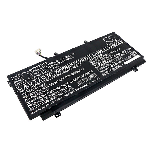 Cameron Sino Hpx313Nb 4900Mah Battery For HP Notebook Laptop