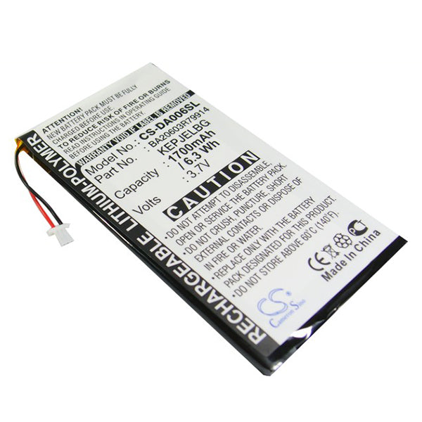 Cameron Sino Da006Sl 1700Mah Battery For Creative Media Player