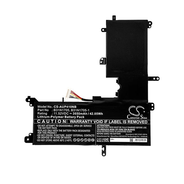 Cameron Sino Aup410Nb 3650Mah Battery For Asus Notebook Laptop