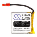 Cameron Sino Smx210Rc 350Mah Replacement Battery For Syma Drones