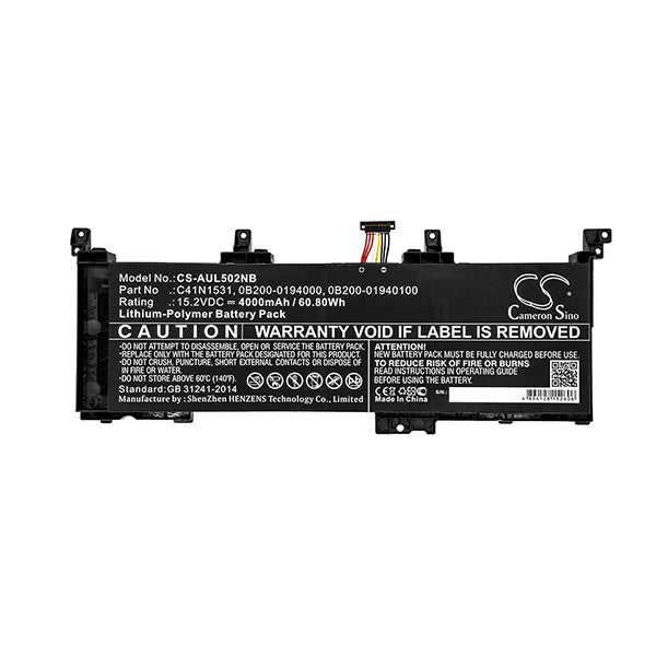 Cameron Sino Aul502Nb 4000Mah Battery For Asus Notebook Laptop