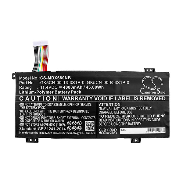 Cameron Sino Mdx680Nb 4000Mah Battery Machenike Mechrevo Medion Laptop