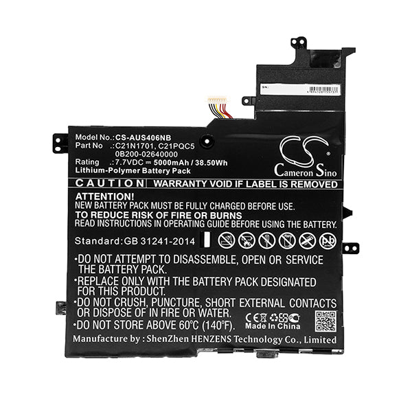 Cameron Sino Aus406Nb 5000Mah Battery For Asus Notebook Laptop