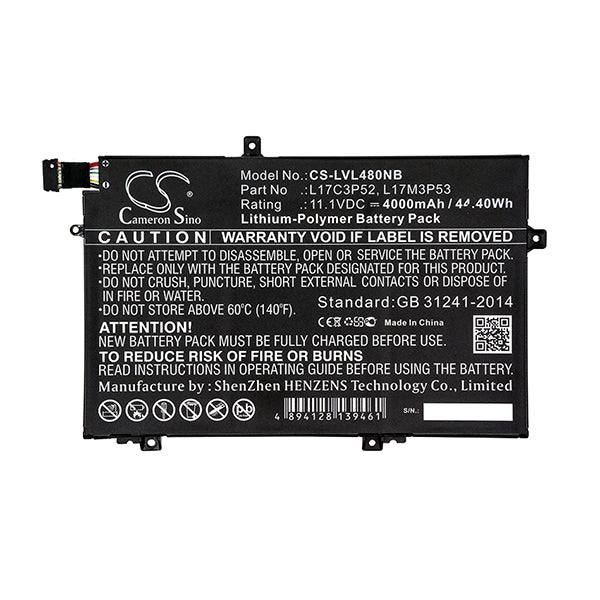 Cameron Sino Lvl480Nb 4000Mah Battery For Lenovo Notebook Laptop