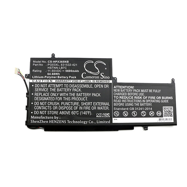 Cameron Sino Hpx365Nb 5600Mah Battery For HP Notebook Laptop