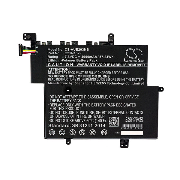 Cameron Sino Aue203Nb 4900Mah Battery For Asus Notebook Laptop