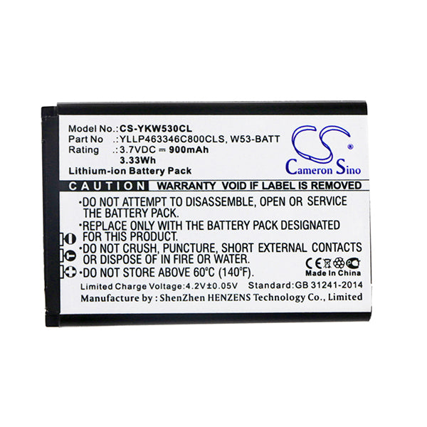 Cameron Sino Ykw530Cl 900Mah Battery For Yealink Cordless Phone