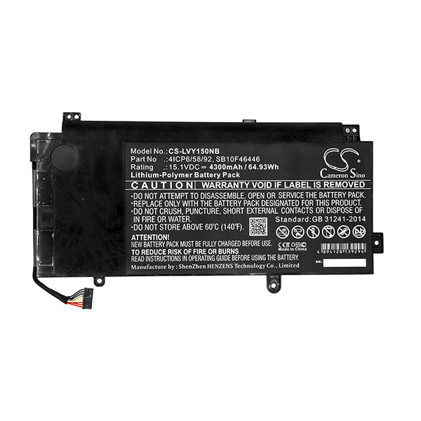 Cameron Sino Lvy150Nb 4300Mah Battery For Lenovo Notebook Laptop