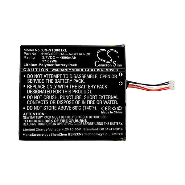Cameron Sino Nts001Xl 4600Mah Battery For Nintendo Game Console