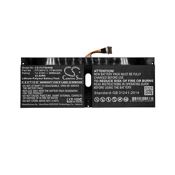 Cameron Sino Fut904Nb 3050Mah Battery For Fujitsu Notebook Laptop