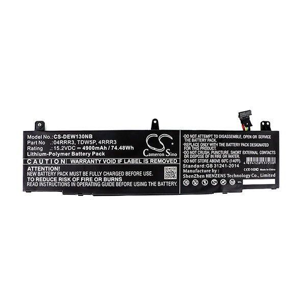 Cameron Sino Dew130Nb 4900Mah Battery For Dell Notebook Laptop