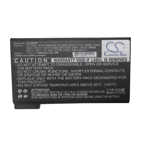 Cameron Sino 5081P 4400Mah Battery For Dell Notebook Laptop